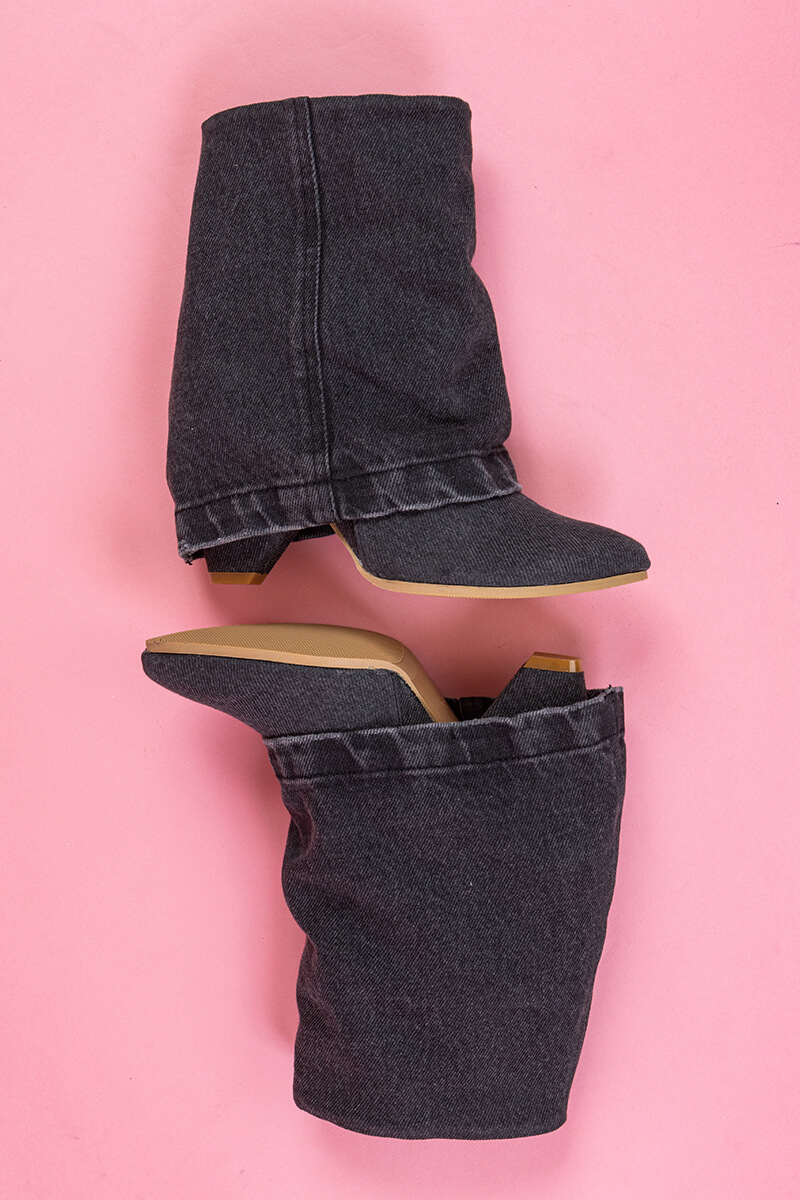 Strut Perfection Μπότες - Black Denim - Εικόνα 8