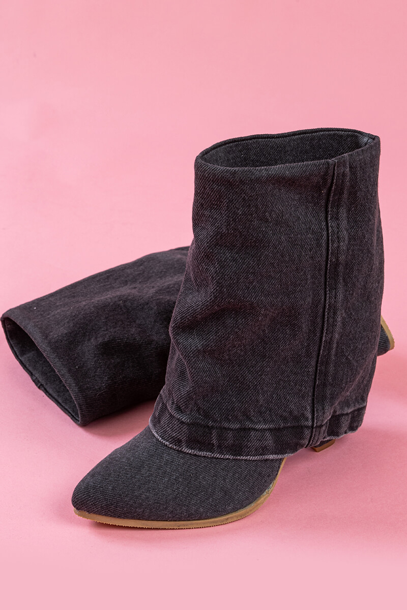 Strut Perfection Μπότες - Black Denim - Εικόνα 6