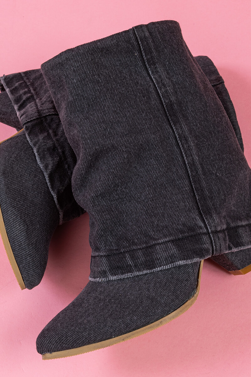Strut Perfection Μπότες - Black Denim - Εικόνα 7