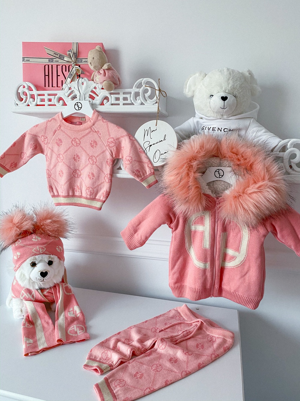 Alessa mini Πλεκτή Ζακέτα Με Λογότυπο - pink - Εικόνα 8