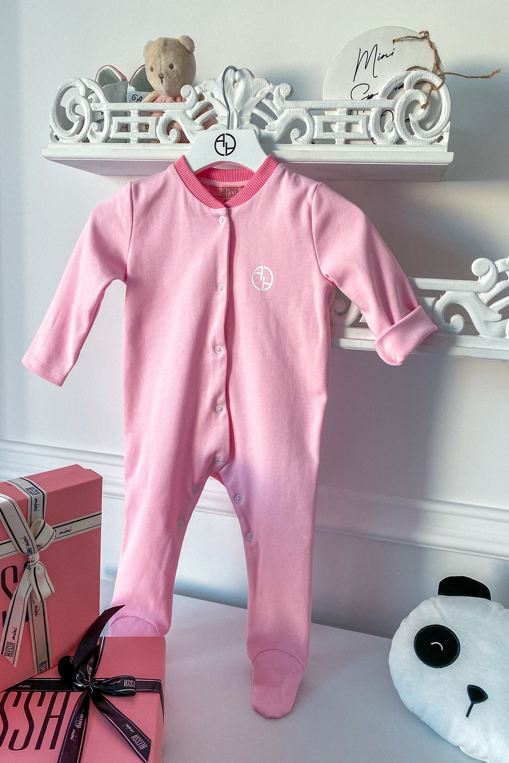Alessa Mini Special One βρεφική φόρμα με κουμπιά - pink - Εικόνα 5