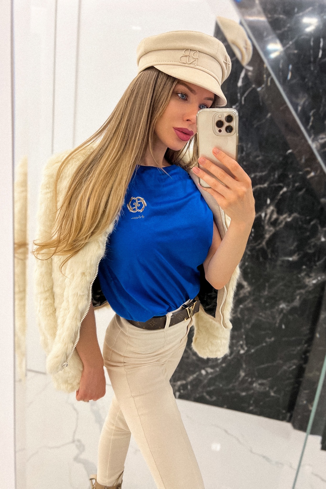 Alessa Rococo Logo T-shirt από Βαμβάκι - Blue - Εικόνα 6