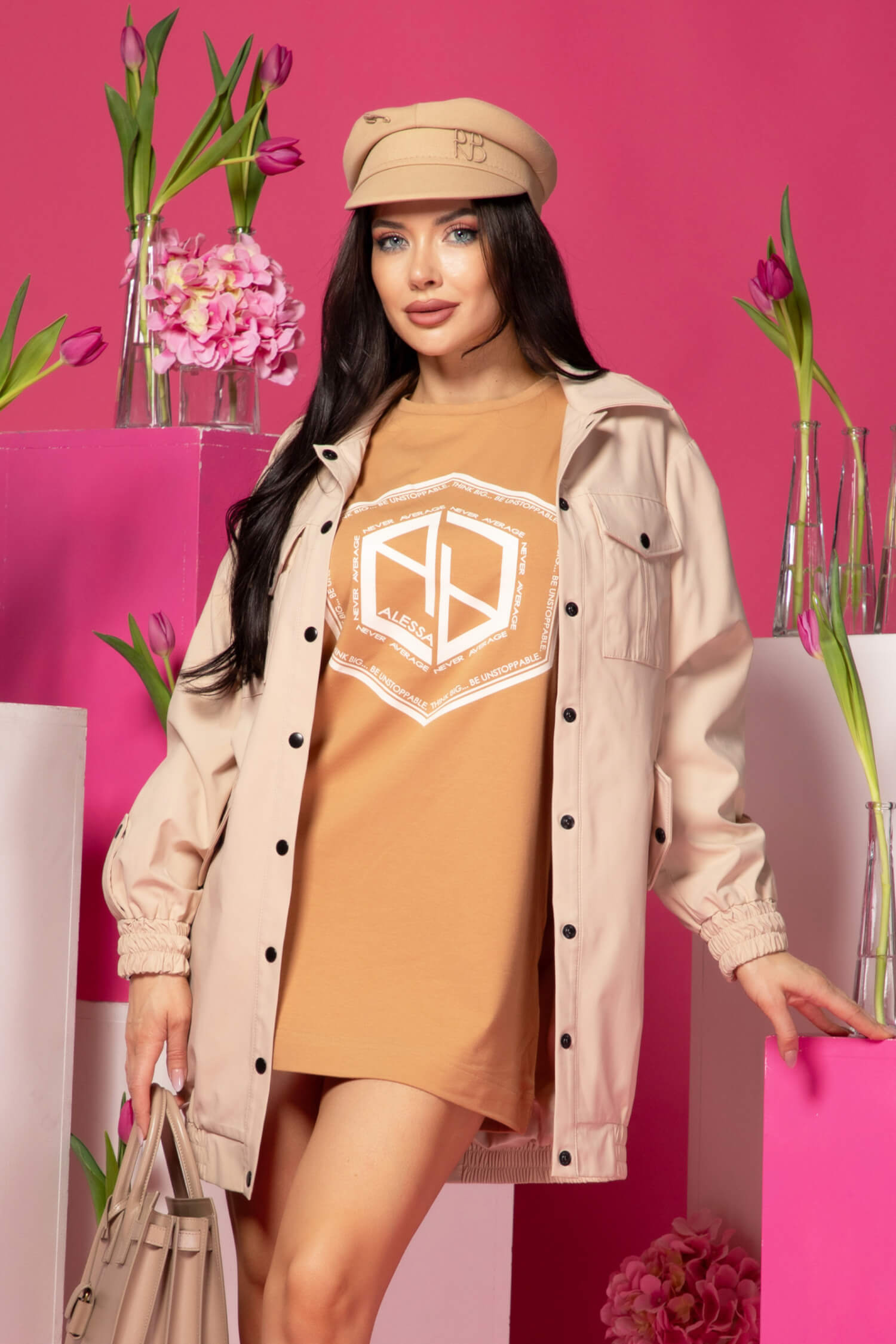 Serene Drift Τζάκετ Bomber - Soft Beige - Εικόνα 14