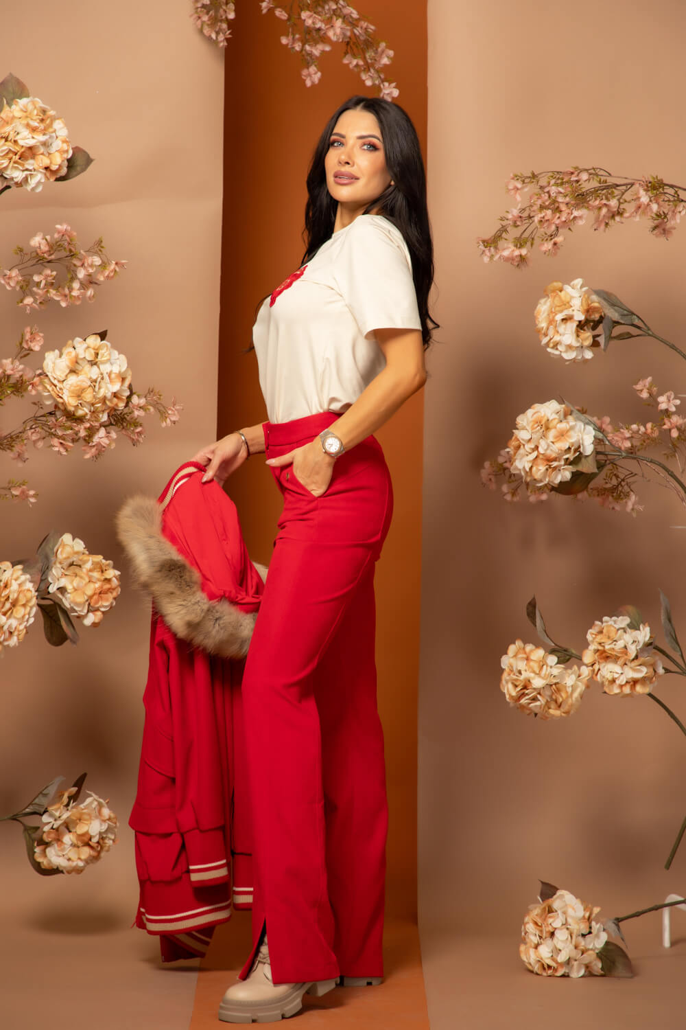 Luxury Classic T-Shirt Από Βαμβάκι - Soft Beige - Εικόνα 19