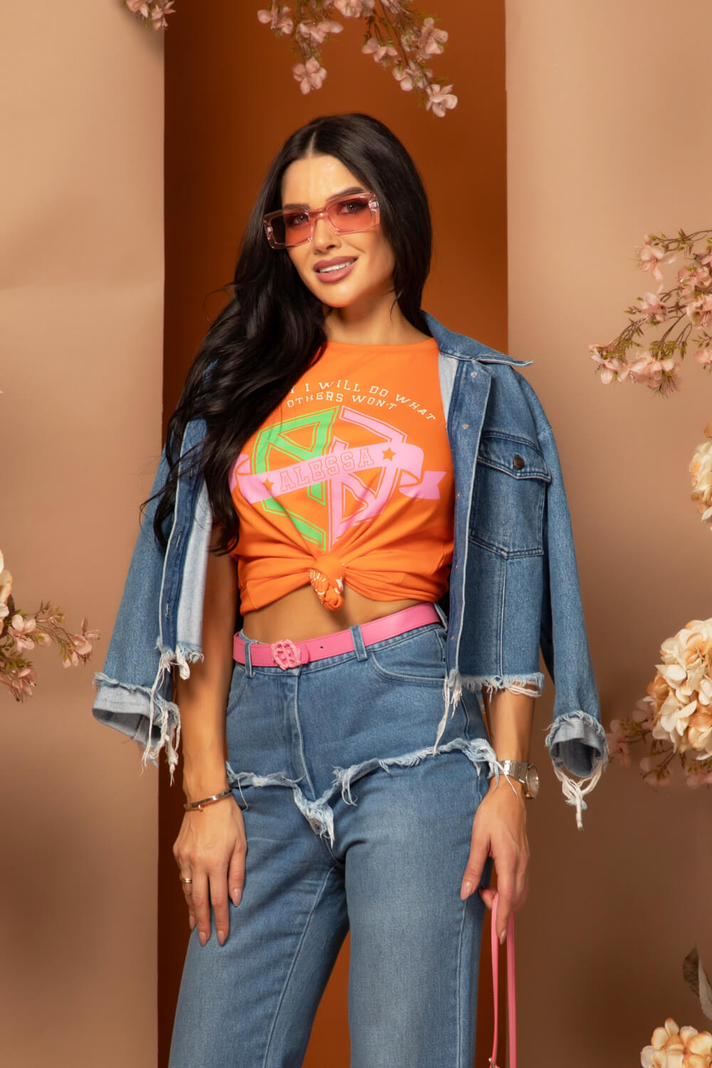 Summer Magic T-Shirt Από Βαμβάκι - Orange - Εικόνα 18
