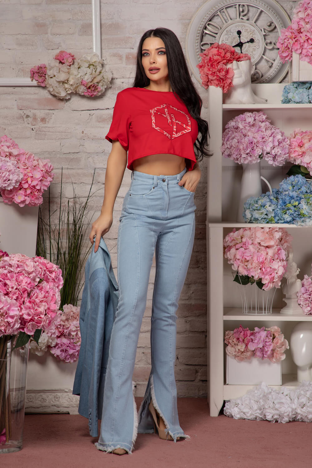 Love Your Way Κοντό T-Shirt Από Βαμβάκι - Luxury Red - Εικόνα 12