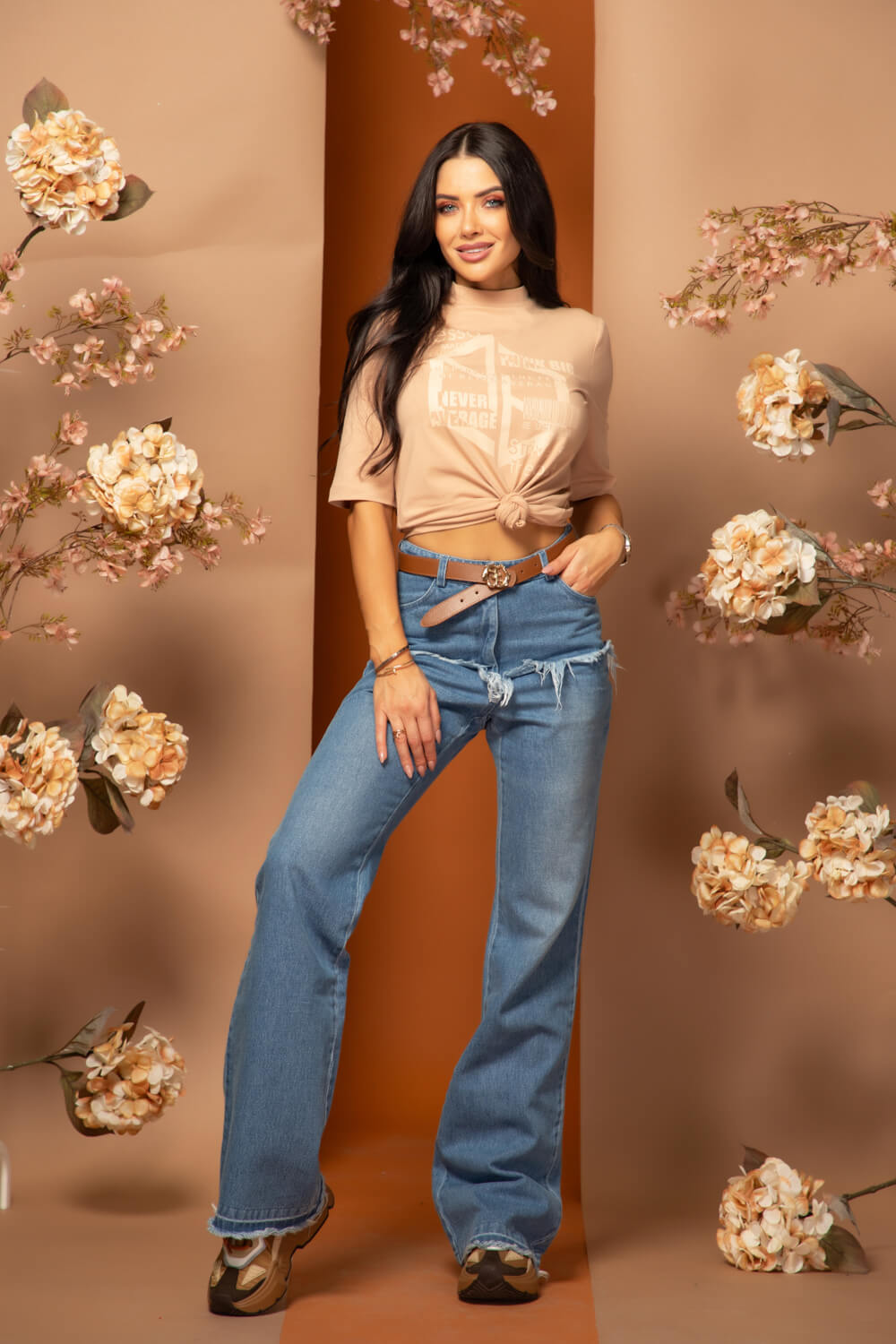 Demure Dynasty T-Shirt Από Βαμβάκι - Nude - Εικόνα 8