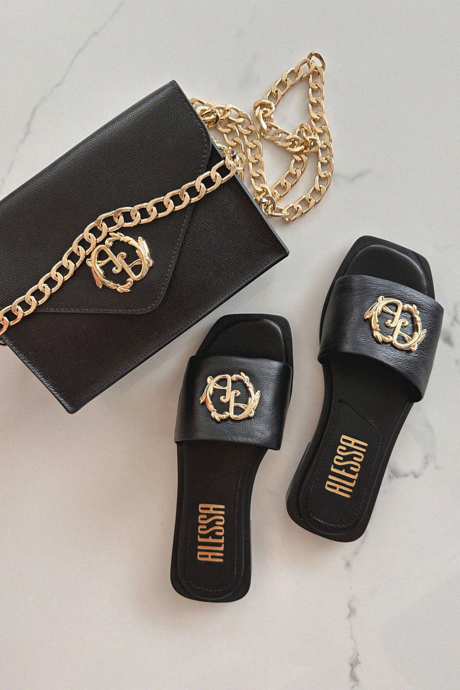 Rococo Logo Τσάντα - Black/Gold - Εικόνα 9
