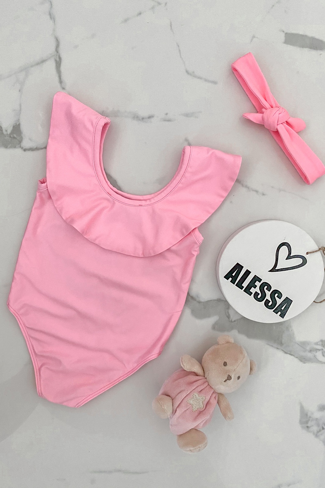 Little Mermaid mini Ολόσωμο μαγιό - Rose - Εικόνα 7