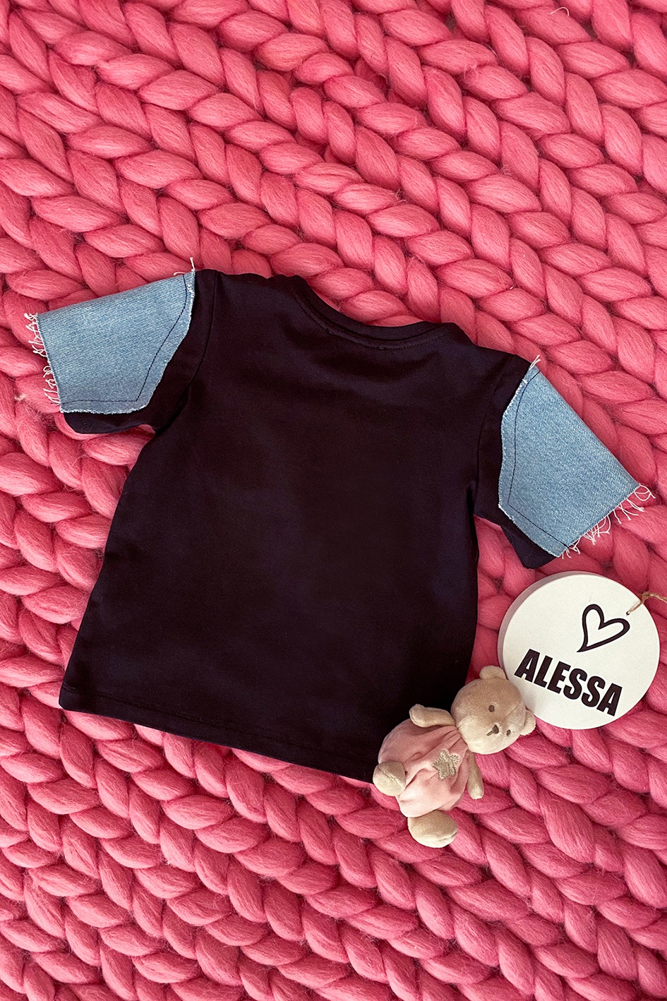 Alessa Mini Denim T-Shirt - Μαύρο - Εικόνα 10
