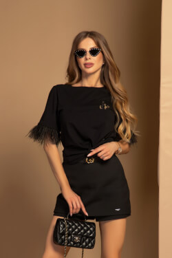 Luxury Dream T-Shirt Από Βαμβάκι - Black