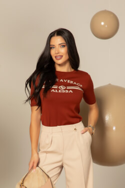 Autumn Whisper Μπλούζα Με Λεπτή Πλέξη - Chestnut