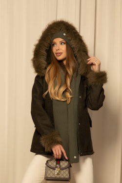 Winter Whisper Πλεκτό Κασκόλ - Military