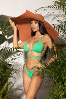 Ocean's Charm Μαγιό Τοπ Με Push Up Εφέ - Green