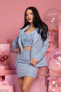 Right Now Right Here Φούστα από μπουκλέ - Μπλε