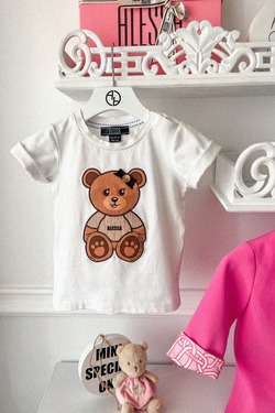 Alessa Bear Mini T-Shirt - Εκρού