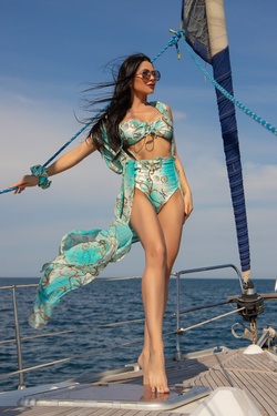 All I Want Is A Yacht Παρεό - Aqua