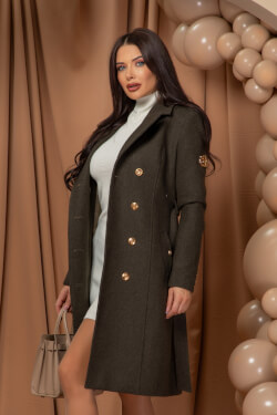 Chic Catch Παλτό με μαλλί -  Green