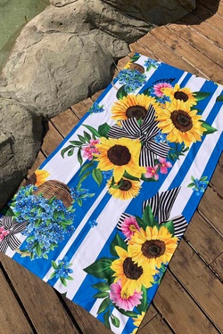 Keep on shining Πετσέτα θαλάσσης - μπλε