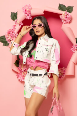 Summer Nights Sass Κοντό Τζάκετ - handmade