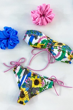 Keep on shining Μαγιό σλιπ μπικίνι χαμηλόμεσο - ροζ