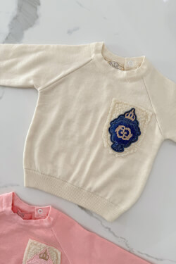 Luxury Classic Mini Πλεκτό Πουλόβερ - Cream