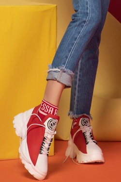 Don't Be Shy Alessa Κοντές Κάλτσες - Κόκκινες