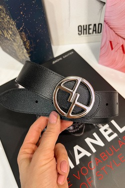 Alessa logo μαύρη ζώνη - αγκράφα νικελ