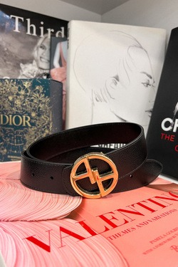 Alessa logo μαύρη ζώνη - χρυσή αγκράφα