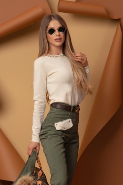 Sweet Disguise Πουλόβερ με λεπτή πλέξη - Κρεμ