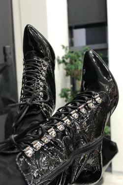 Griffith luxury Μποτάκια από φυσ. βερνίκι