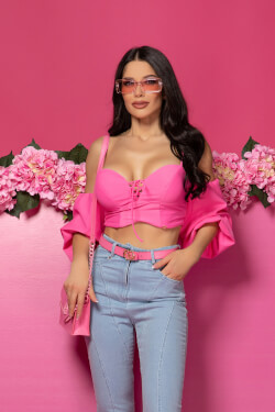 Trendy Thrills Κροπ-Τοπ - Pink