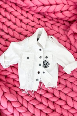 Feel This Moment mini Μπουφάν από ντένιμ - Εκρού