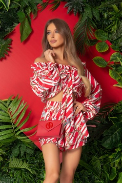 Spirit of the Summer Ruffles Κοντό Παντελόνι - Red