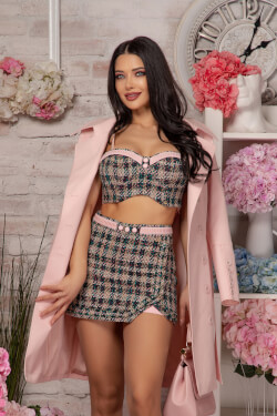 Wild Beauty Φούστα-Παντελόνι Από Μπουκλέ - Green/Pink