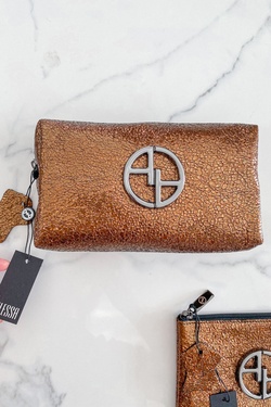 Golden brown νεσεσέρ από φυσ. δέρμα - μεγάλο