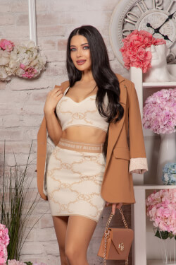 Dream In Colors Φούστα Πλεκτή -  Cream