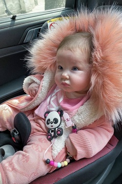 Alessa mini Πλεκτό Μπουφάν - pink