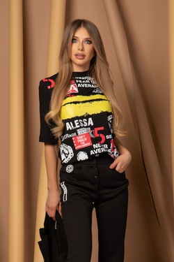 Dangerous Mix T-Shirt Από Βαμβάκι - Black