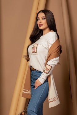 Bear hug Πουλόβερ Πλεκτό - Ecru