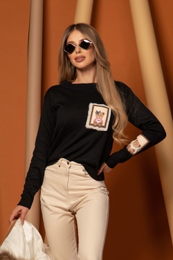 Bear hug Πουλόβερ Πλεκτό - Black