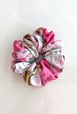 All I Want Is A Yacht Scrunchie - Pink Print Μικρό