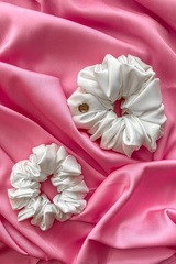 Εκρού scrunchie - μικρό - Εικόνα 2