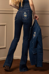 Denim Addict Τζιν Με Εσωτερικές Σχισμές - Dark Blue - Εικόνα 8