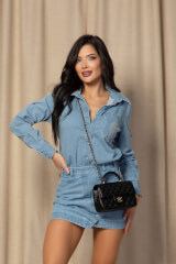 Denim Euphoria Φούστα-Παντελόνι Από Ντένιμ - Light Blue - Εικόνα 8