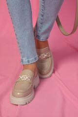 Luxury Step Loafers Λουστρίνι - Nude - Εικόνα 5