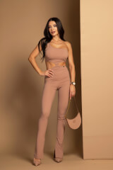 Fashion Pulse Σαλοπέτα - Brown - Εικόνα 6