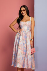 A Touch of Romance Midi Φόρεμα - Blue - Εικόνα 8