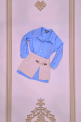 Luxury Classic Mini Μακρύ Πουκάμισο - Blue - Εικόνα 4