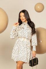 Playful Elegance Ruffles Φόρεμα Με Αποσπώμενη Ζώνη - Εικόνα 9